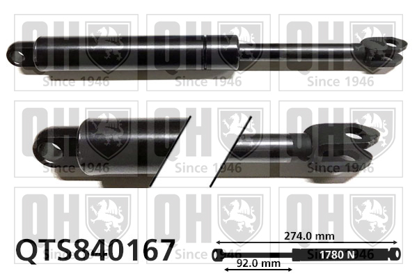 QUINTON HAZELL QTS840167 Gas Spring, boot/cargo area for MERCEDES-BENZ