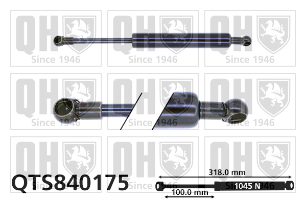 QUINTON HAZELL QTS840175 Gas Spring, boot/cargo area for VOLVO