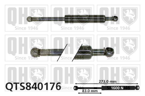 QUINTON HAZELL QTS840176 Gas Spring, boot/cargo area for VOLVO