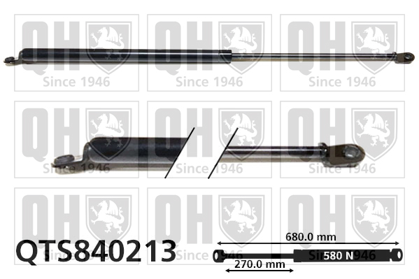 QUINTON HAZELL QTS840213 Gas Spring, boot/cargo area for KIA