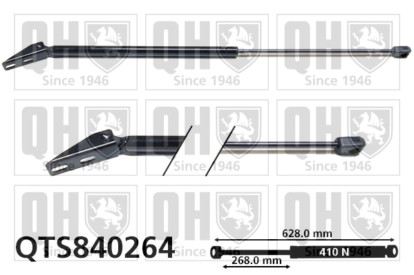 QUINTON HAZELL QTS840264 Gas Spring, boot/cargo area for SUBARU