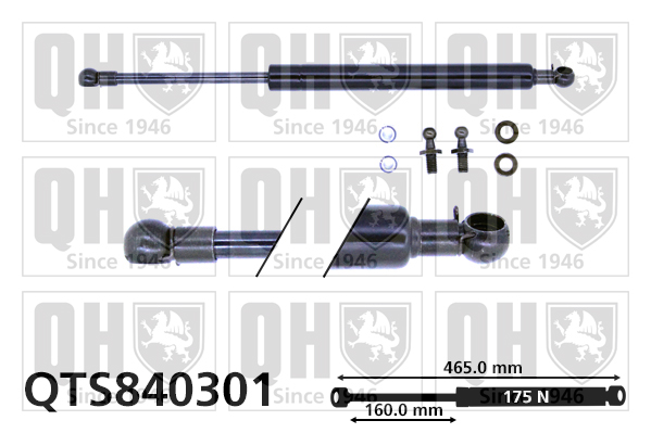 QUINTON HAZELL QTS840301 Gas Spring, boot/cargo area for HONDA