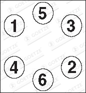 GOETZE 22-26077B Sada skrutiek hlavy valcov