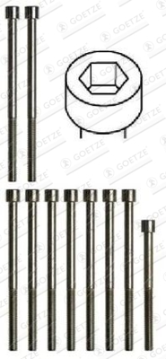 GOETZE 22-43001B Sada skrutiek hlavy valcov