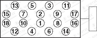 GOETZE 22-70013B Sada skrutiek hlavy valcov