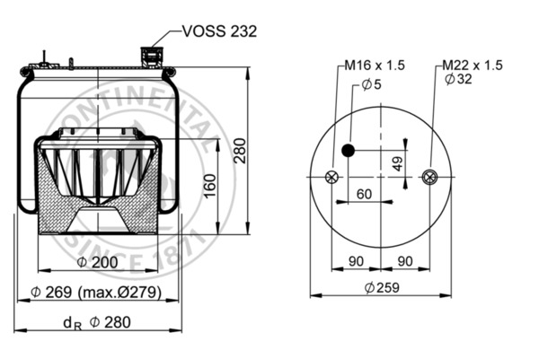 CONTITECH AIR SPRING 6173 N...