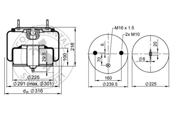 CONTITECH AIR SPRING 6613 N...