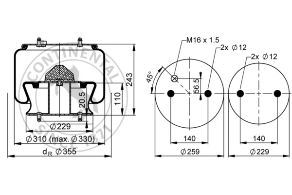 CONTITECH AIR SPRING 6708 N...