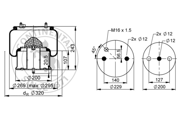 CONTITECH AIR SPRING 6711 N...