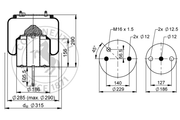 CONTITECH AIR SPRING 6714 N...