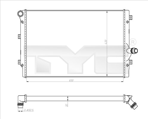 TYC 702-0024-R Chladič,...