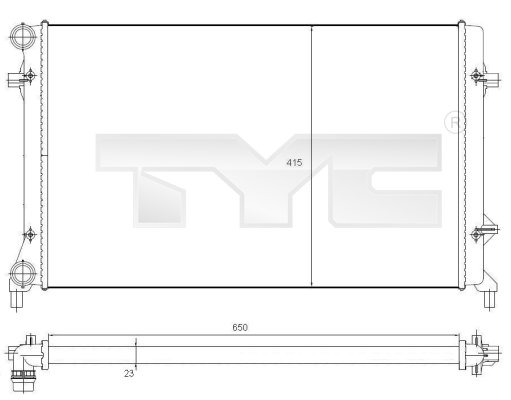 TYC 702-0025 Radiator,...