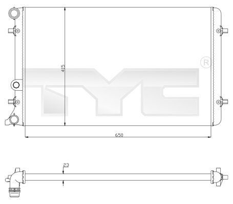 TYC 702-0033 Radiator,...