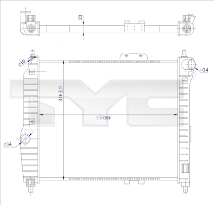 TYC 706-0021-R Radiator,...