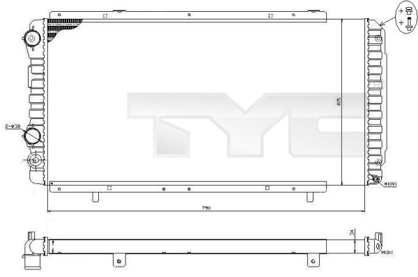 TYC 709-0014-R Radiator,...