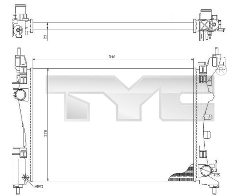 TYC 709-0018 Radiator, engine cooling