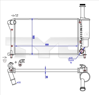 TYC 709-0025-R Radiator,...