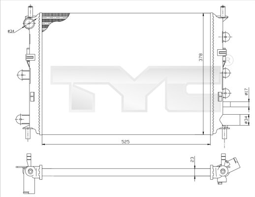 TYC 710-0037-R Chladič,...