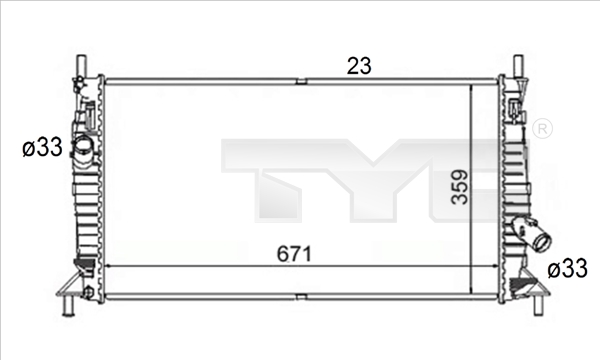TYC 710-0056-R Radiator,...
