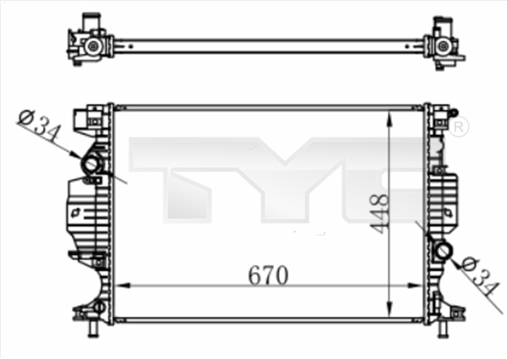 TYC 710-0060 Radiator,...