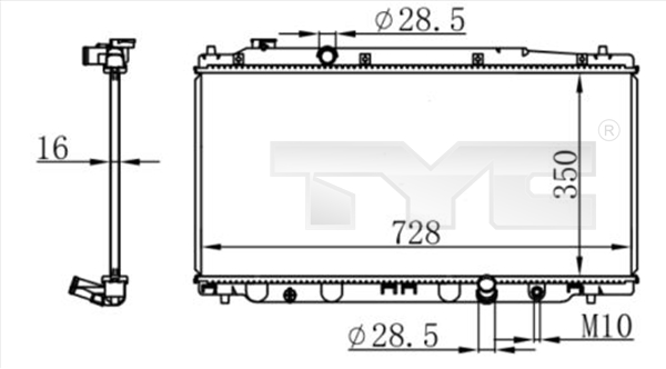 TYC 712-0053 Radiator,...