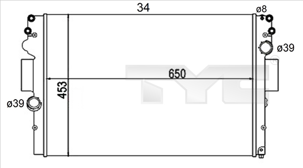 TYC 715-0004-R Radiator,...
