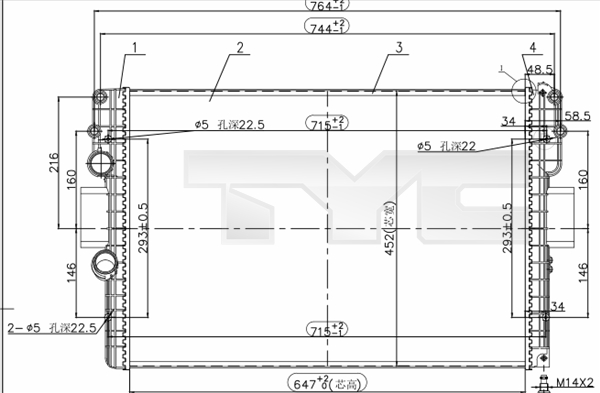 TYC 715-0006-R Radiator,...