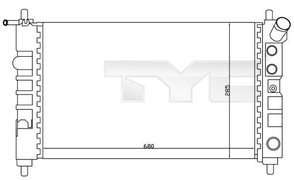 TYC 725-0005 Radiator,...