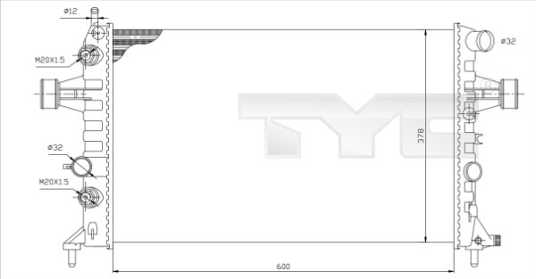 TYC 725-0006 Radiator,...