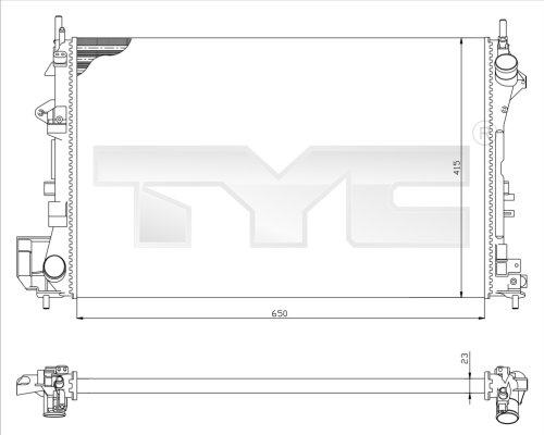 TYC 725-0009 Radiator,...