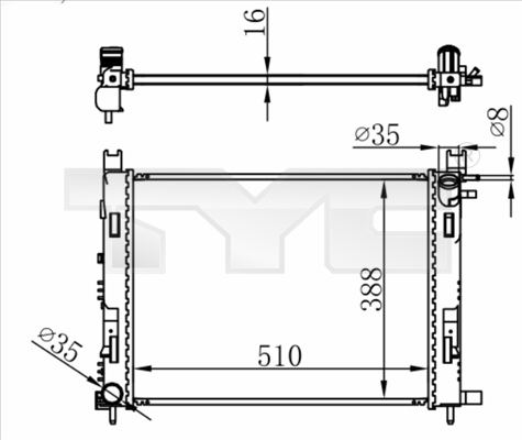 TYC 728-0063 Radiator,...