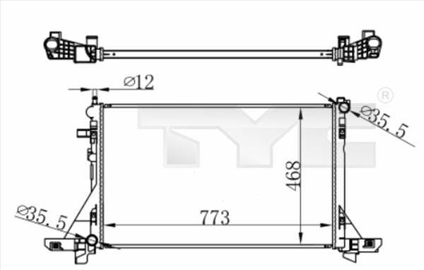 TYC 728-0064 Radiator,...
