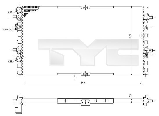 TYC 731-0002 Radiator,...