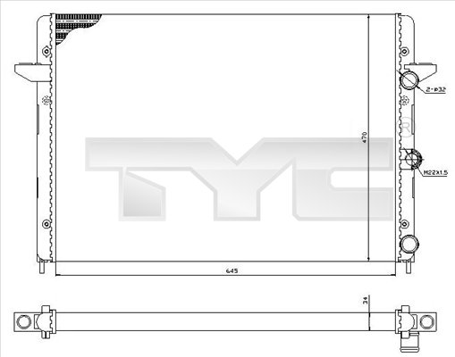 TYC 737-0005 Radiator,...