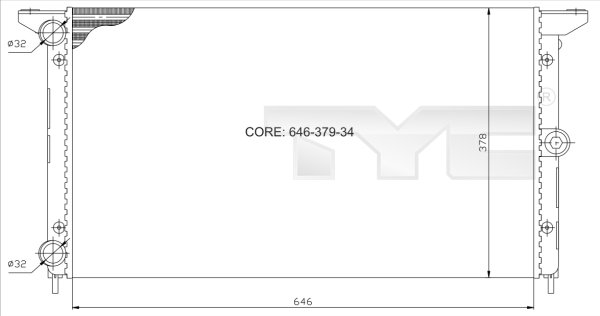 TYC 737-0014 Radiator,...