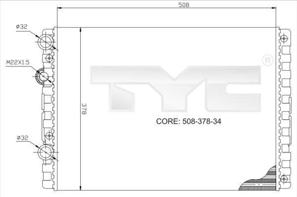 TYC 737-0024 Kühler, Motorkühlung