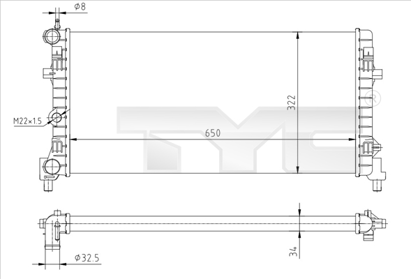TYC 737-0064-R Radiator,...