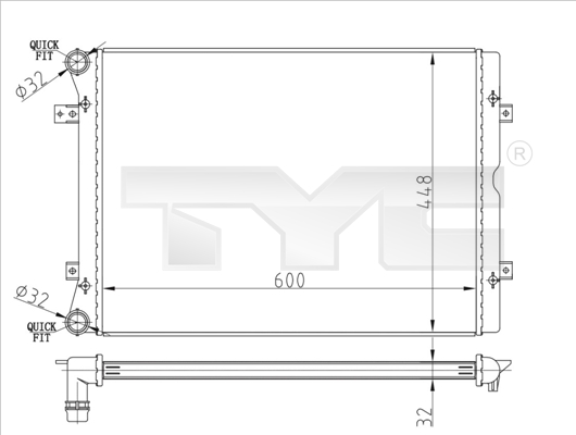TYC 737-0067-R Radiator,...