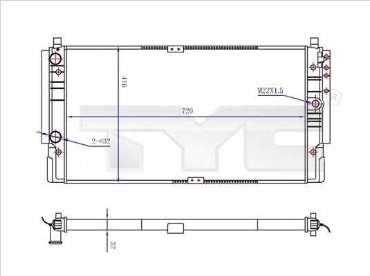 TYC 737-0068-R Radiator,...