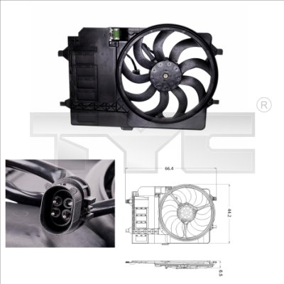 TYC 803-0001 Fan, engine...