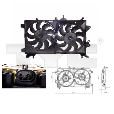 TYC 809-0001 Fan, engine cooling