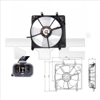 TYC 812-0001 Fan, engine cooling