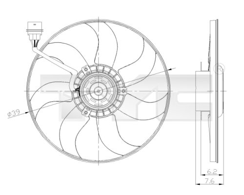 TYC 837-0036 Fan, engine...