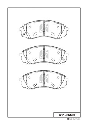 MINGTAI MP3713 BRAKE PAD FR SONATA III