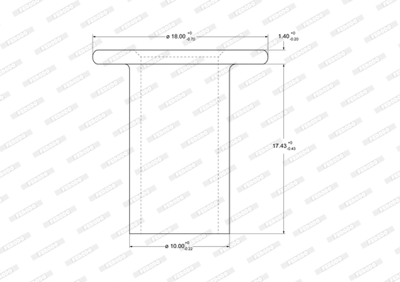 FERODO 93074 Federal-Mogul Rivet, drum brake lining