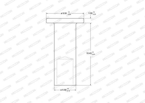 FERODO 93235 Federal-Mogul Rivet, drum brake lining