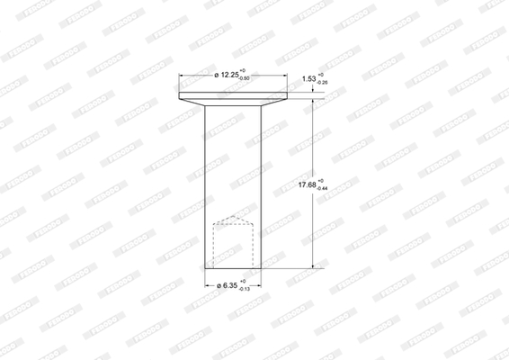 FERODO 93686 Federal-Mogul Rivet, drum brake lining for DAF VOLVO