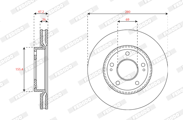 FERODO DDF2088C Discofreno