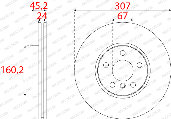 FERODO DDF2637C Discofreno