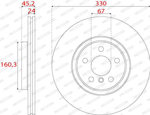 FERODO DDF2762C Discofreno